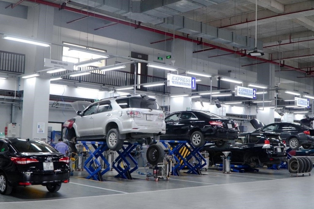 Cơ sở vật chất trang thiết bị xưởng dịch vụ được đầu tư hiện đại, đồng bộ
