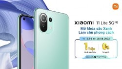 Xiaomi 11 Lite 5G NE ra mắt phiên bản màu đặc biệt mới xanh bạc hà độc quyền tại Thế Giới Di Động, cùng nhiều ưu đãi hấp dẫn