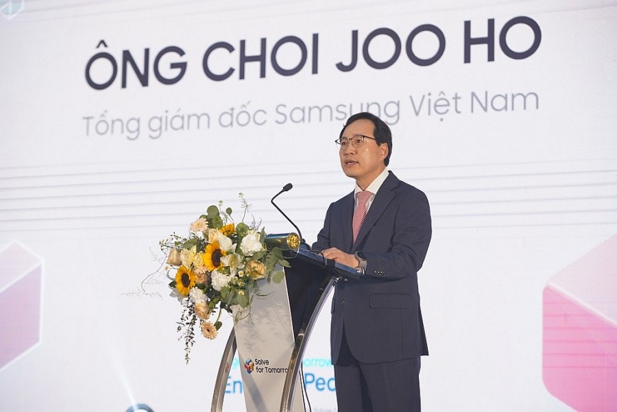 Ông Choi Joo Ho - Tổng Giám đốc Tổ hợp Samsung Việt Nam phát biểu tại sự kiện