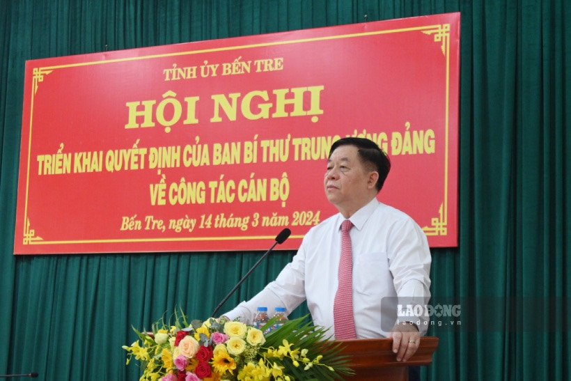 Ông Nguyễn Trọng Nghĩa - Bí thư Trung ương Đảng, Trưởng Ban Tuyên giáo Trung ương phát biểu tại hội nghị. Ảnh: Thành Nhân
