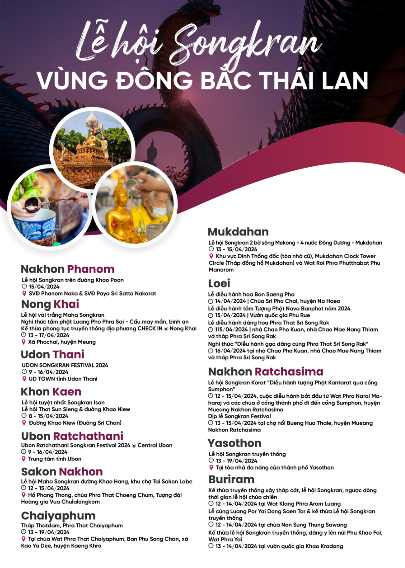 Thái Lan kỷ niệm lễ hội Songkran hoành tráng trên khắp mọi miền vương quốc