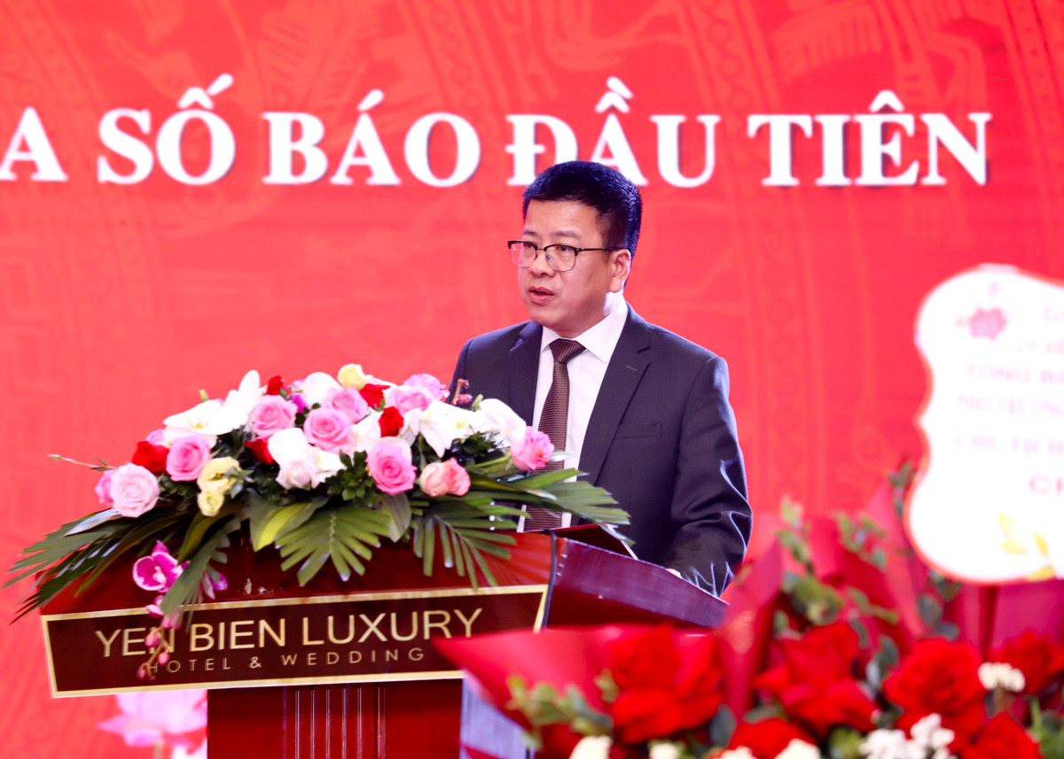 Tổng Biên tập Báo Hà Giang đọc diễn văn Lễ kỷ niệm