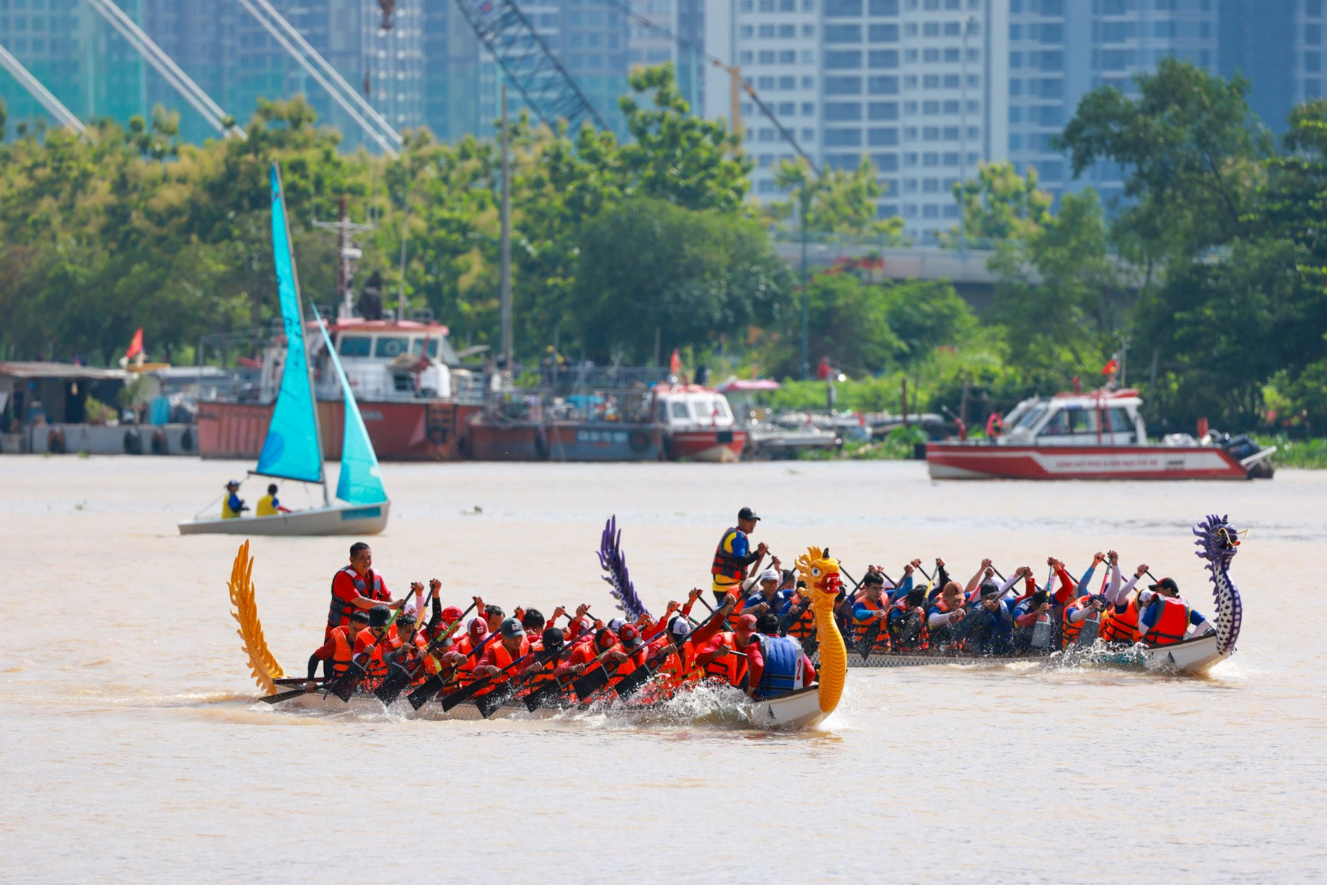 Lễ hội Sông nước thành phố Hồ Chí Minh lần thứ nhất năm 2023. Ảnh: Hà Phạm