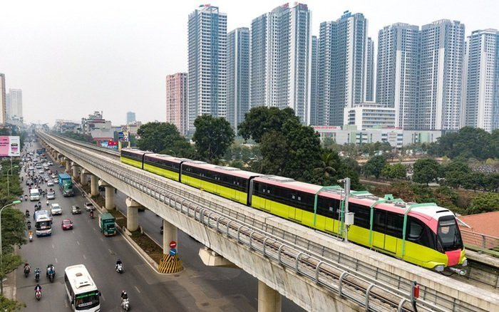 Tàu điện Cát Linh – Hà Đông, niềm tự hào mới của vận tải hành khách công cộng Thủ đô. Ảnh: Hanoi Metro.