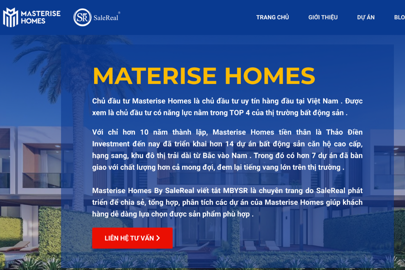 SaleReal ra mắt chuyên trang Masterise Homes by SaleReal MBYSR