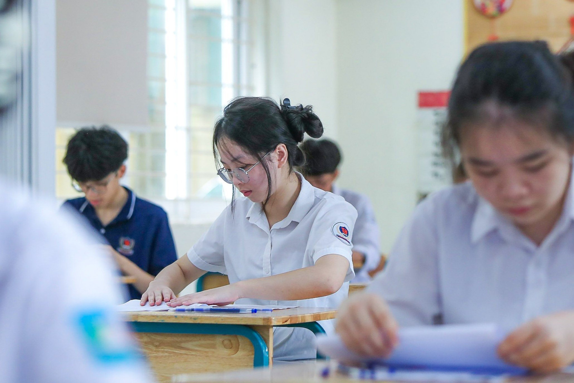 Thí sinh Hà Nội đã hoàn thành kỳ thi vào lớp 10 năm học 2024-2025 an toàn. Ảnh: Lê Cường.