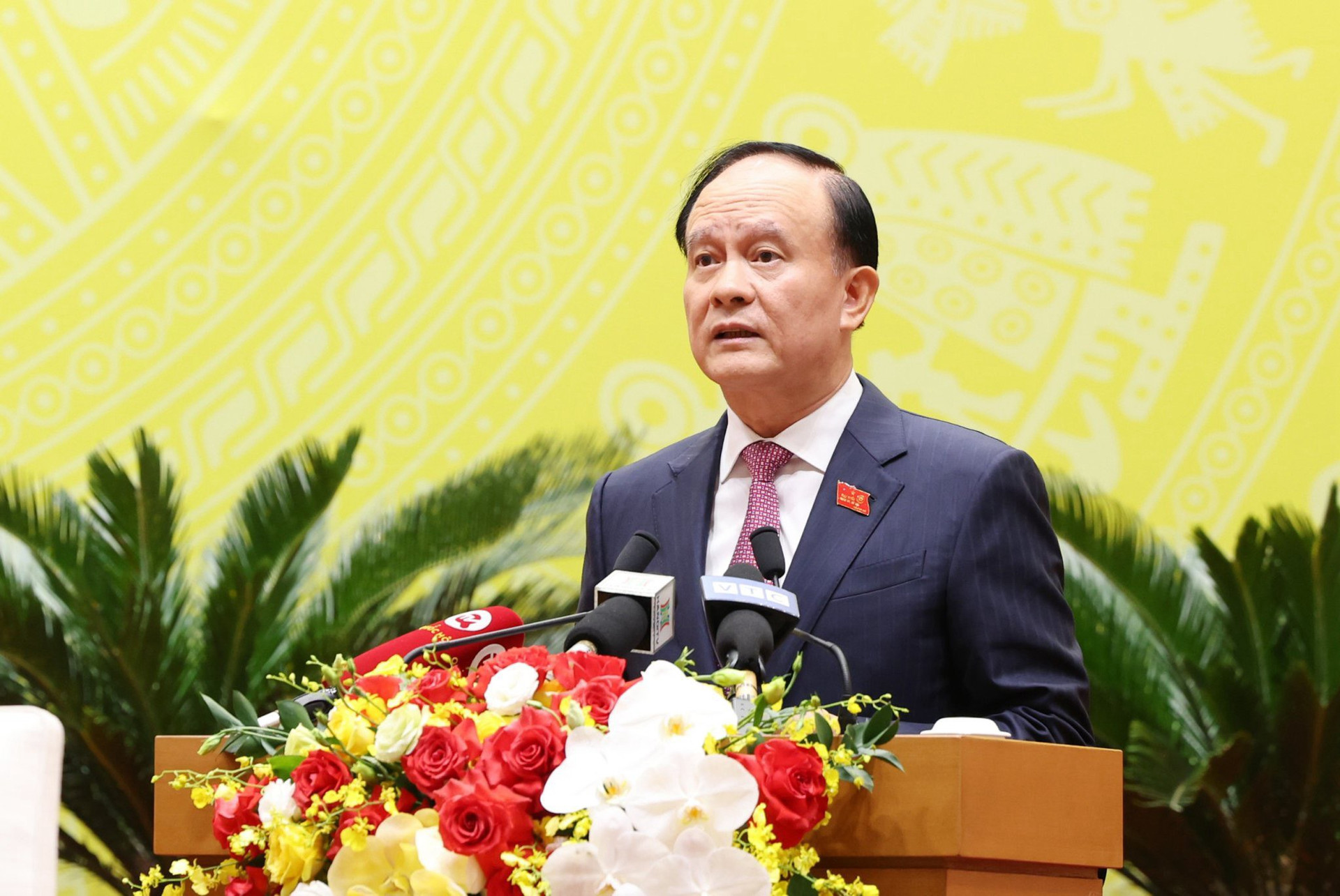 Phó Bí thư Thành ủy, Chủ tịch HĐND thành phố Nguyễn Ngọc Tuấn phát biểu khai mạc. Ảnh: Viết Thành