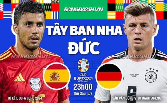Dự đoán tỉ số Đức và Tây Ban Nha - vòng 1/8 Euro 2024: Nghẹt thở!