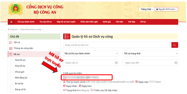 Quy trình đăng ký cấp Căn cước cho trẻ 0 14 tuổi qua Cổng dịch vụ công