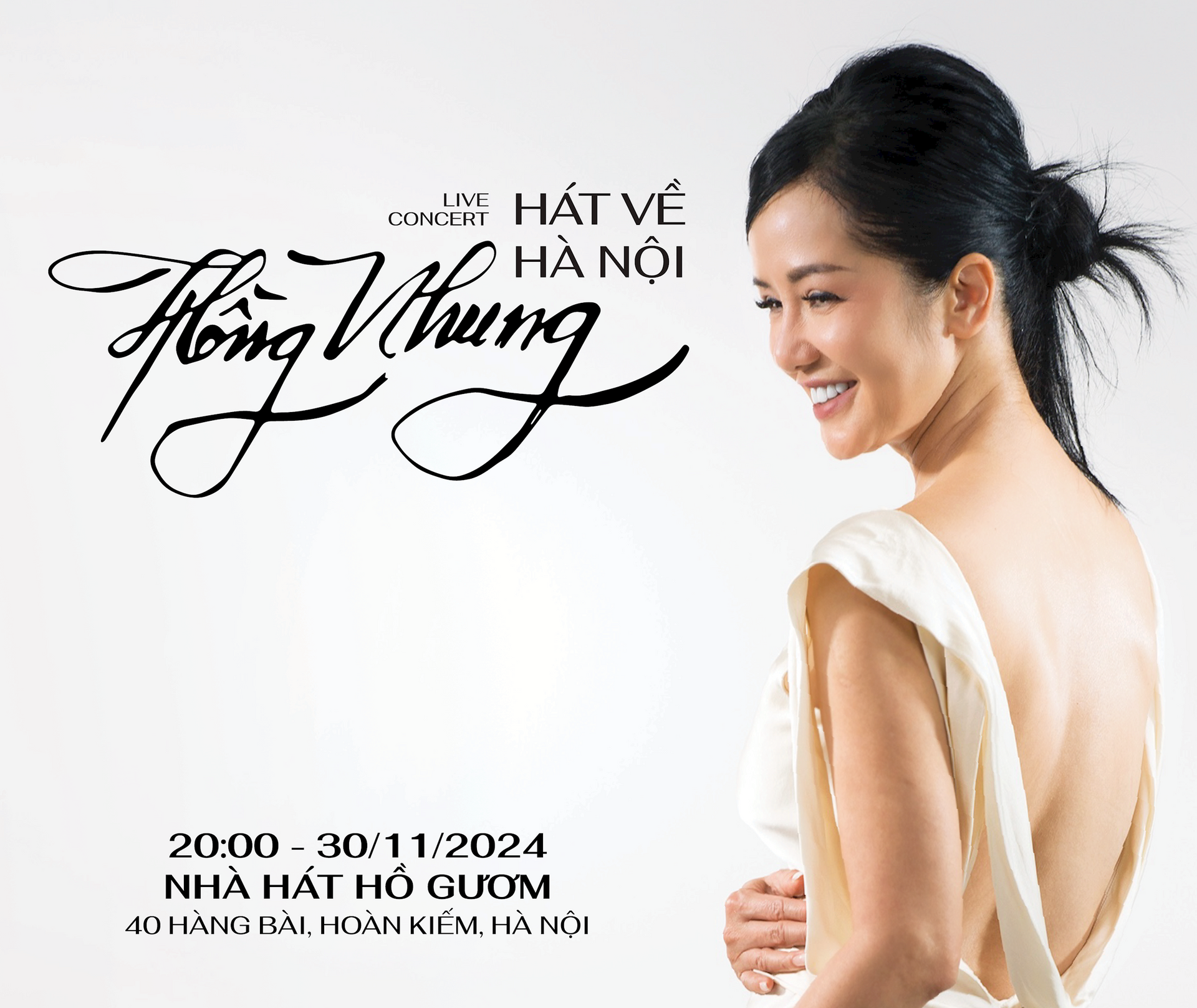 Ca sĩ Hồng Nhung sẽ thực hiện live concert những bài hát về Hà Nội. Ảnh: BTC