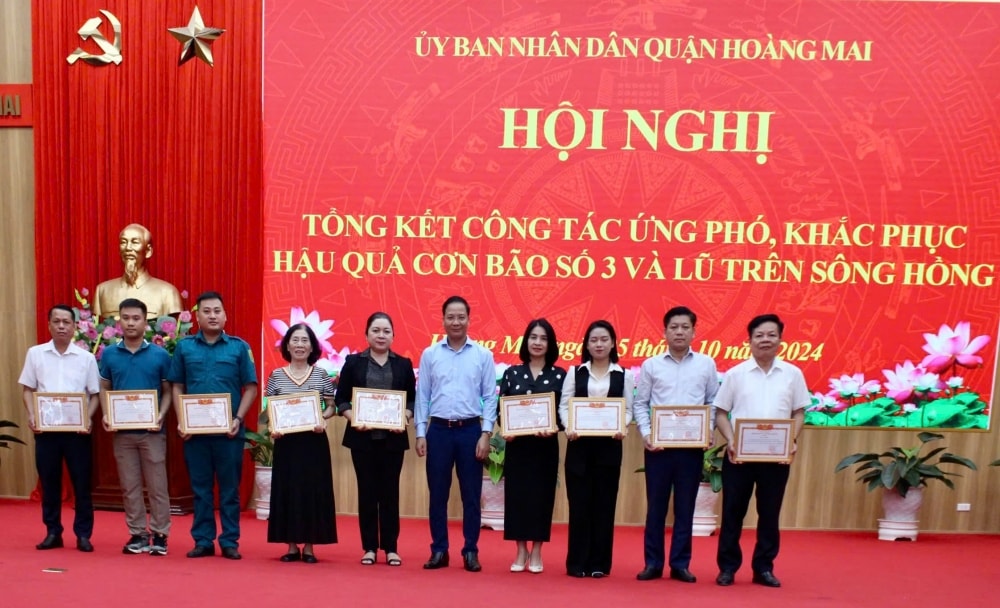 Hoàng Mai tổng kết công tác khắc phục hậu quả bão Yagi