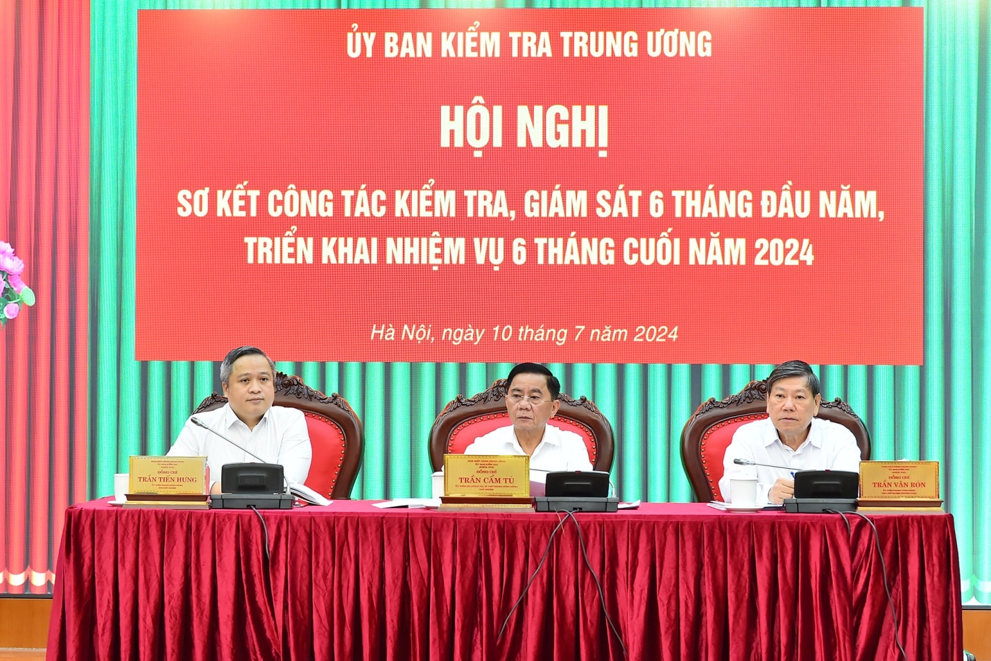 Hội nghị sơ kết công tác kiểm tra, giám sát 6 tháng đầu năm 2024 - Ảnh: Nguyên Anh 