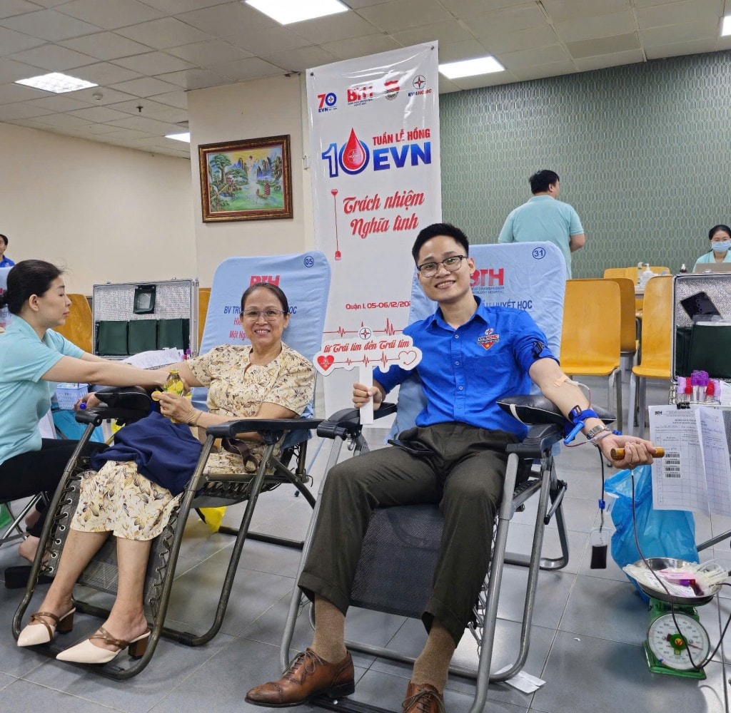 Tuần lễ hồng EVN lần thứ X tiếp nhận 11.574 đơn vị máu