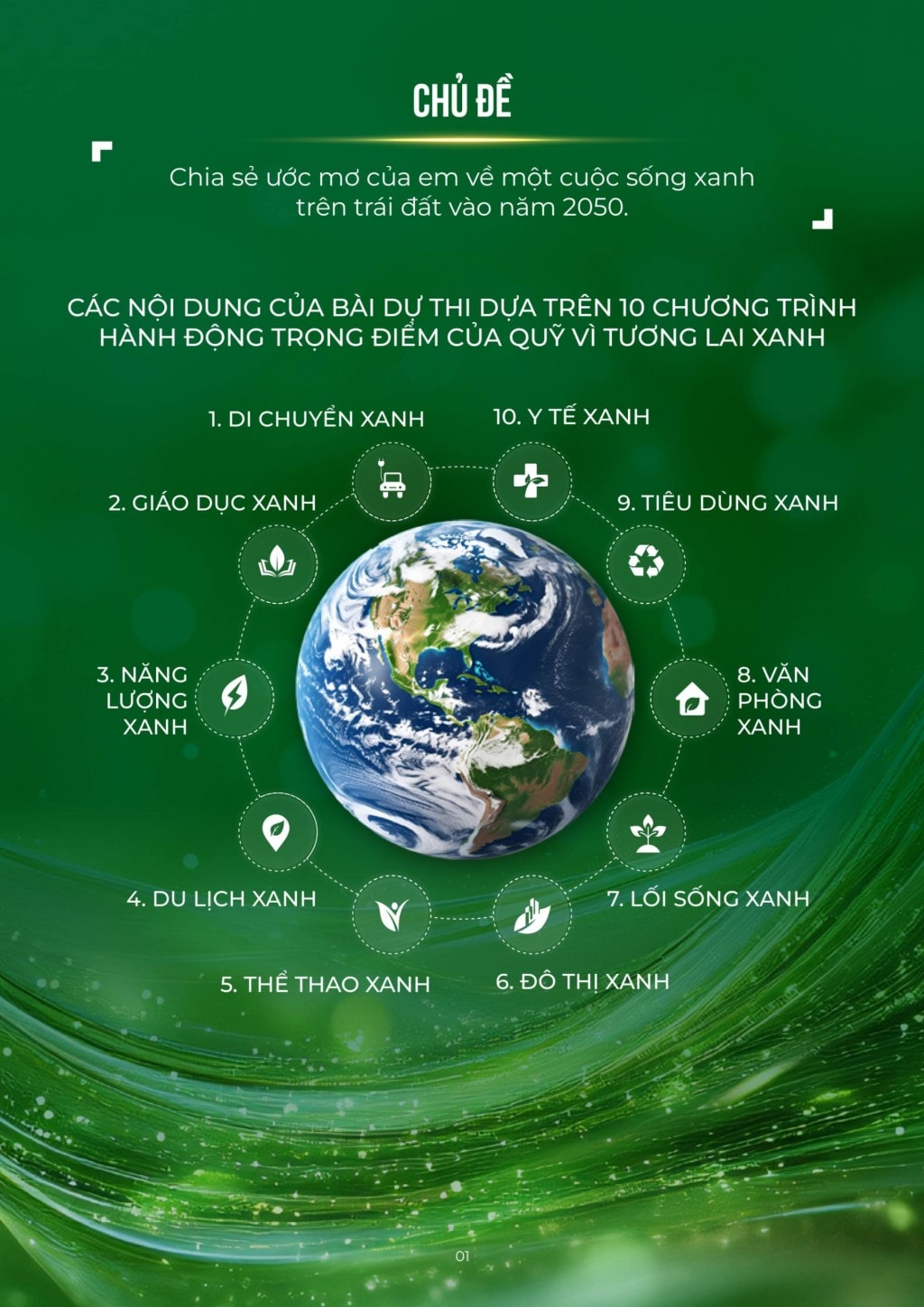 10 chủ đề trọng điểm sẽ được các thí sinh khai thác trong cuộc thi. 10 chủ đề trọng điểm sẽ được các thí sinh khai thác trong cuộc thi.