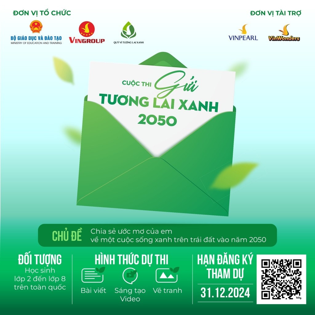 Các em học sinh chia sẻ thông điệp về tương lai xanh với 3 hình thức dự thi. Các em học sinh chia sẻ thông điệp về tương lai xanh với 3 hình thức dự thi.