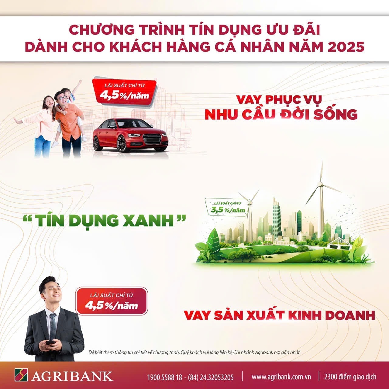 Agribank triển khai gói tín dụng ưu đãi lớn lên tới 110.000 tỷ đồng ngay từ đầu năm 2025