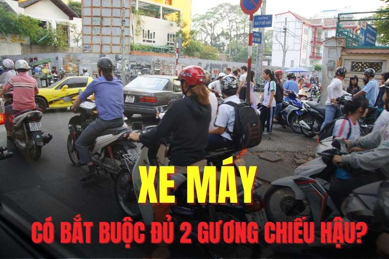 Năm 2025 xe máy có bắt buộc gắn 2 gương chiếu hậu không?