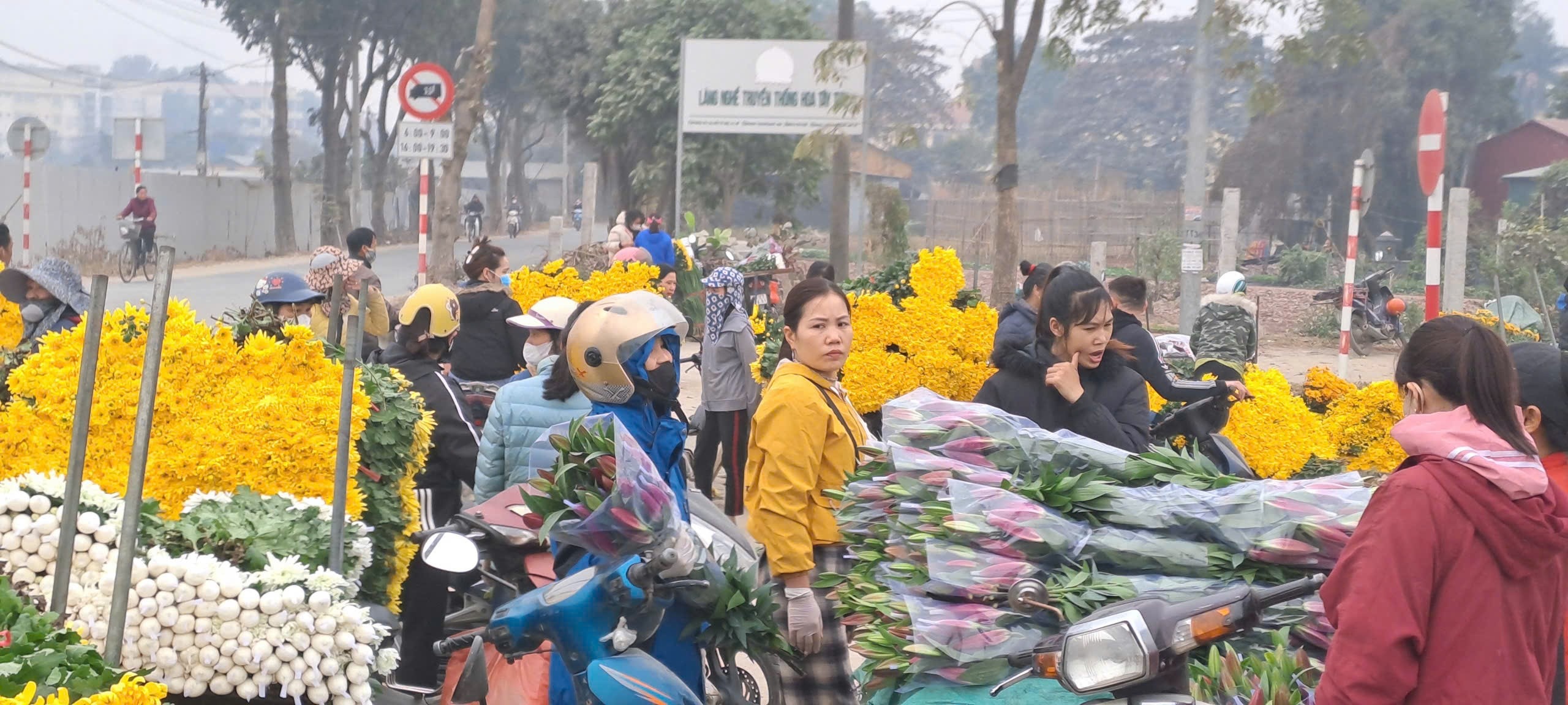 Thủ phủ hoa Tây Tựu tất bật ngày cận Tết