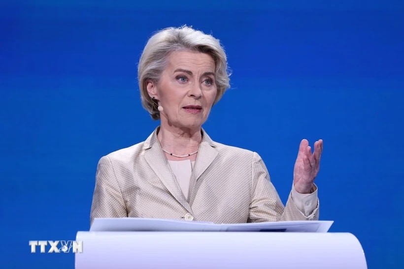 Chủ tịch Ủy ban châu Âu (EC) Ursula von der Leyen. ̣̣(Ảnh: THX/TTXVN)