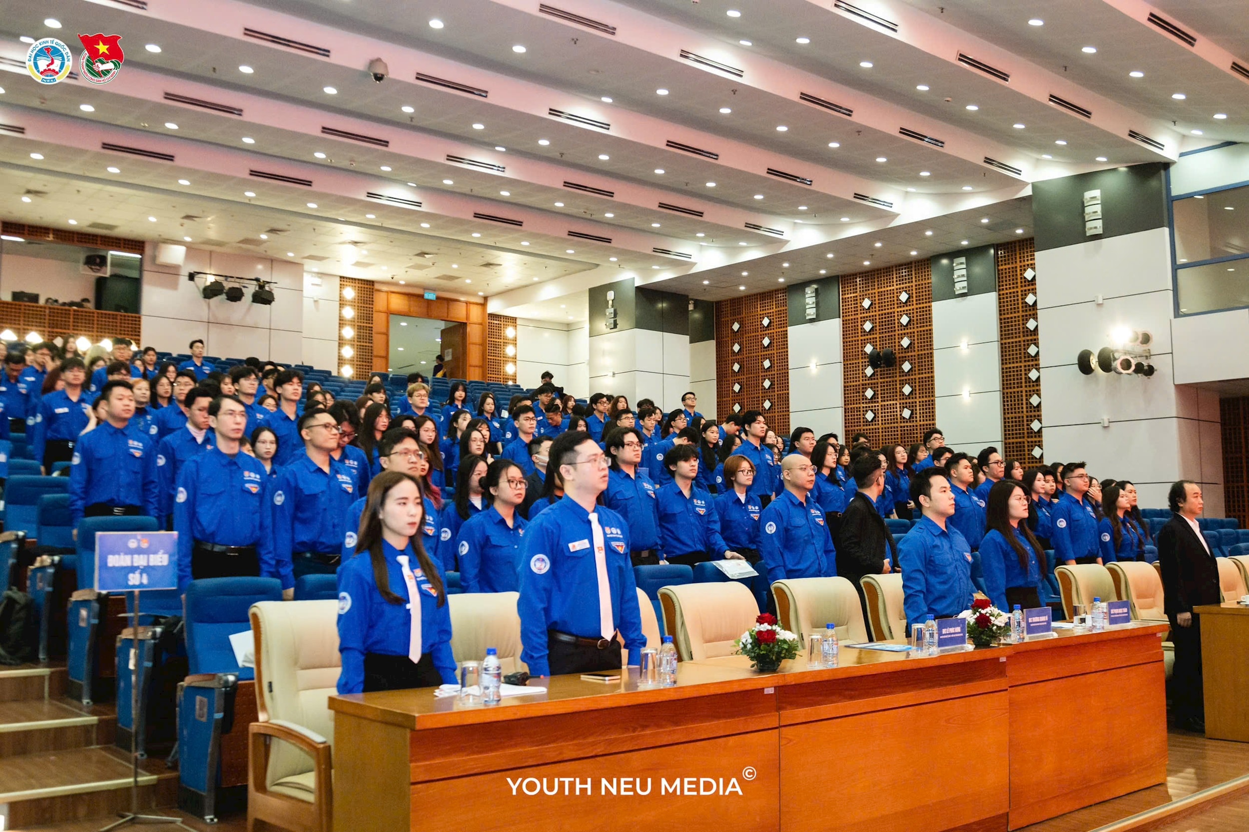 Các đại biểu tham dự Đại hội đại biểu Đại học Kinh tế Quốc dân lần thứ XXXVII, nhiệm kỳ 2024-2027. Ảnh: NEU