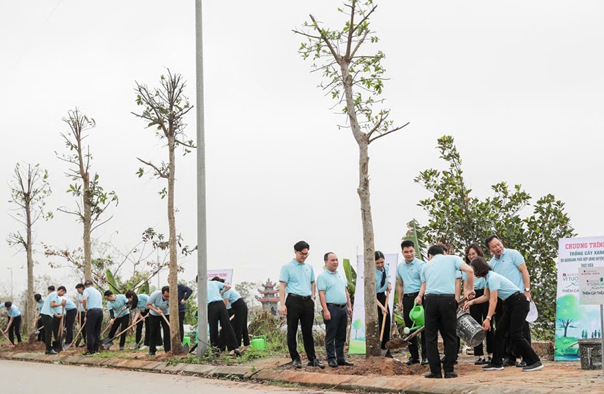 “Agribank - Thêm cây, thêm sự sống”, lan tỏa hành trình “Vì tương lai xanh” tại Mê Linh