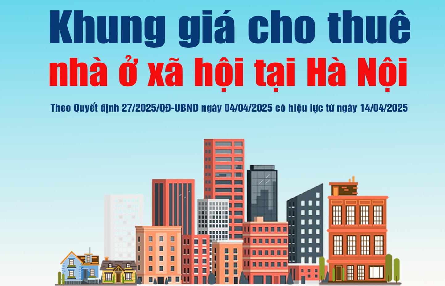 Khung giá cho thuê nhà ở xã hội tại Hà Nội từ ngày 14-4