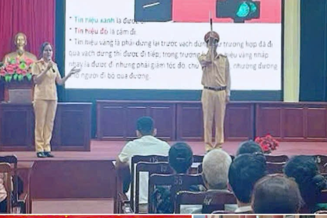 Tuyên truyền pháp luật về trật tự, an toàn giao thông cho nông dân Hoài Đức