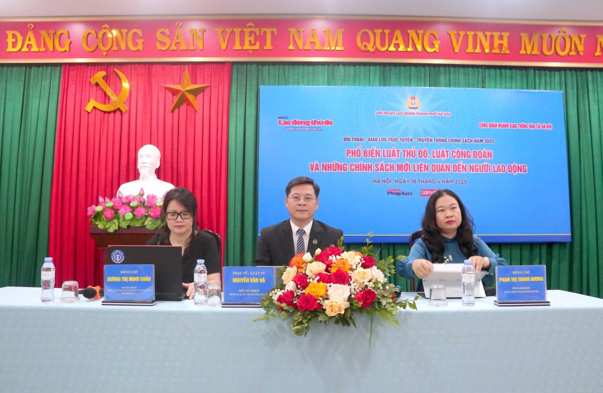 TRỰC TUYẾN HÌNH ẢNH: Gần 300 đoàn viên, người lao động đối thoại về Luật Thủ đô, Luật Công đoàn