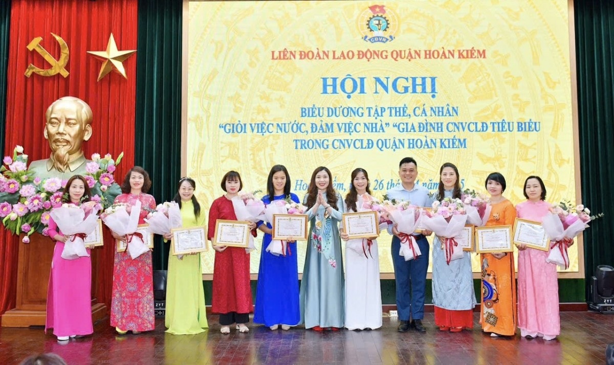 LĐLĐ quận Hoàn Kiếm biểu dương 84 tập thể, 152 cá nhân 