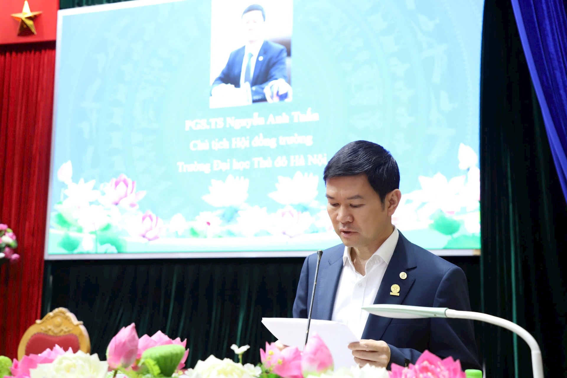 PGS.TS Nguyễn Anh Tuấn, Chủ tịch Hội đồng Trường Đại học Thủ đô Hà Nội. Ảnh: LNH