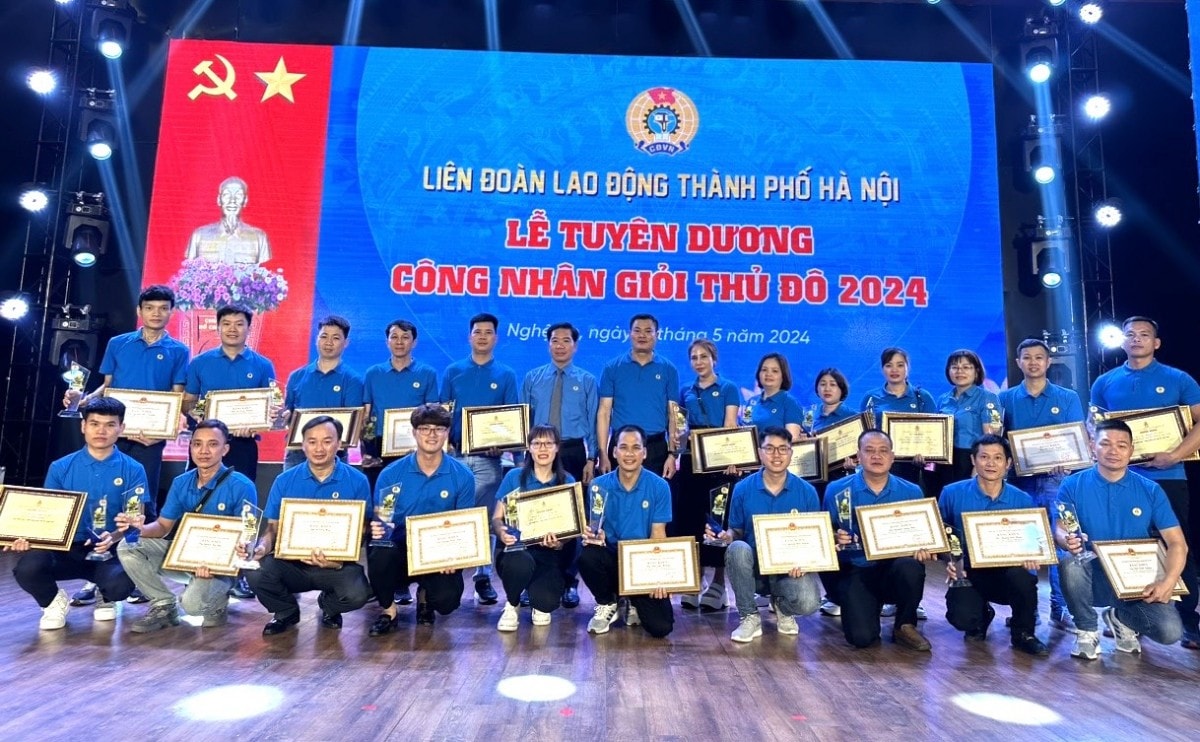 Công đoàn các KCN&CX Hà Nội biểu dương 95 công nhân giỏi, 665 sáng kiến sáng tạo và 78 điển hình tiên tiến