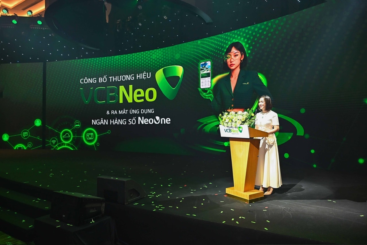 Bà Nguyễn Thị Kim Oanh - Thành viên Hội đồng quản trị Vietcombank phát biểu tại sự kiện.