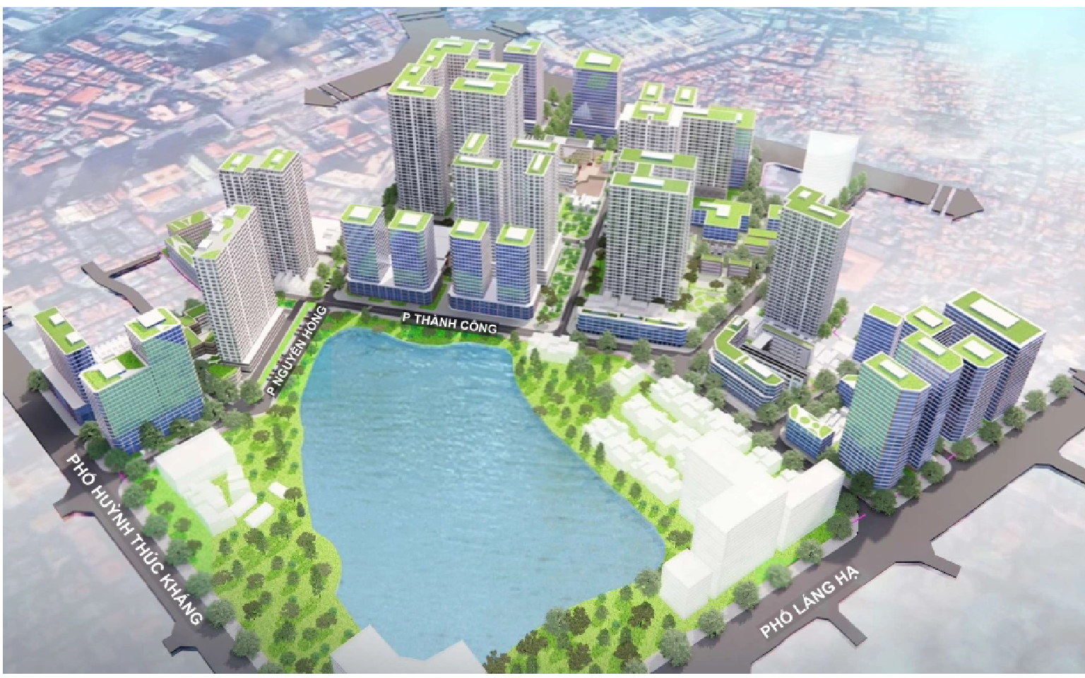 Phối cảnh minh họa khu tập thể Thành Công sau cải tạo. Nguồn: Quận Ba Đình