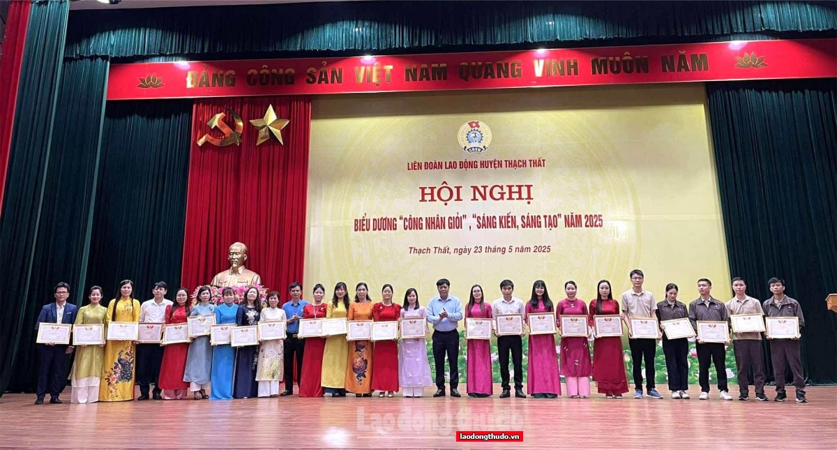 Huyện Thạch Thất biểu dương 68 Công nhân giỏi và sáng kiến sáng tạo năm 2025