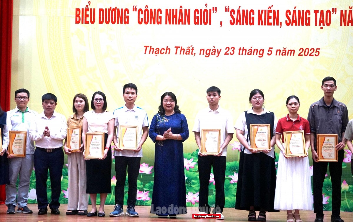 Huyện Thạch Thất biểu dương 68 Công nhân giỏi và sáng kiến sáng tạo năm 2025