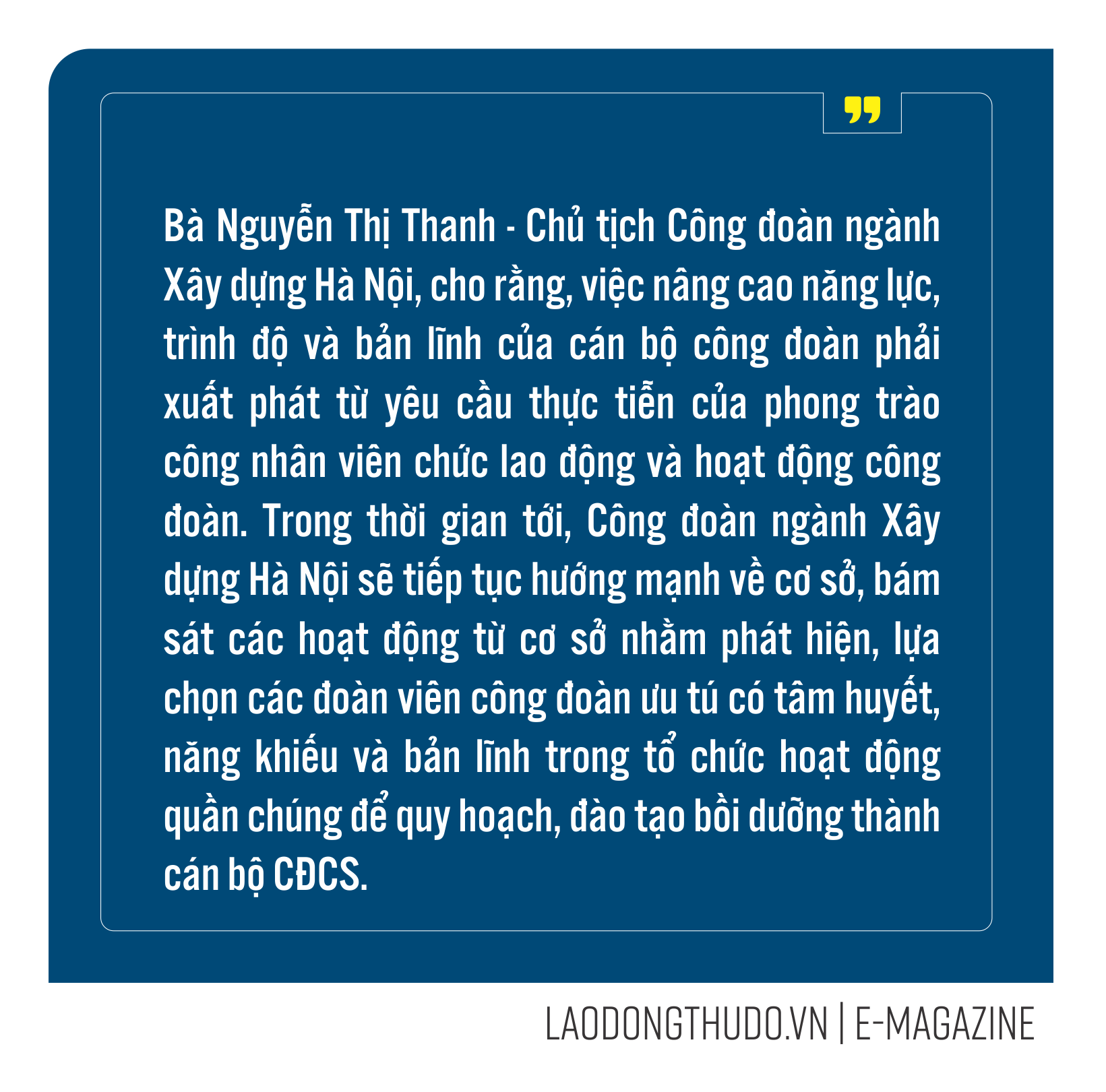 Bồi dưỡng năng lực cán bộ công đoàn trong kỷ nguyên mới