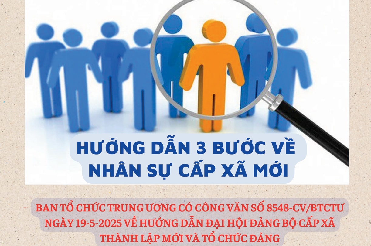 Hướng dẫn 3 bước về nhân sự cấp xã mới