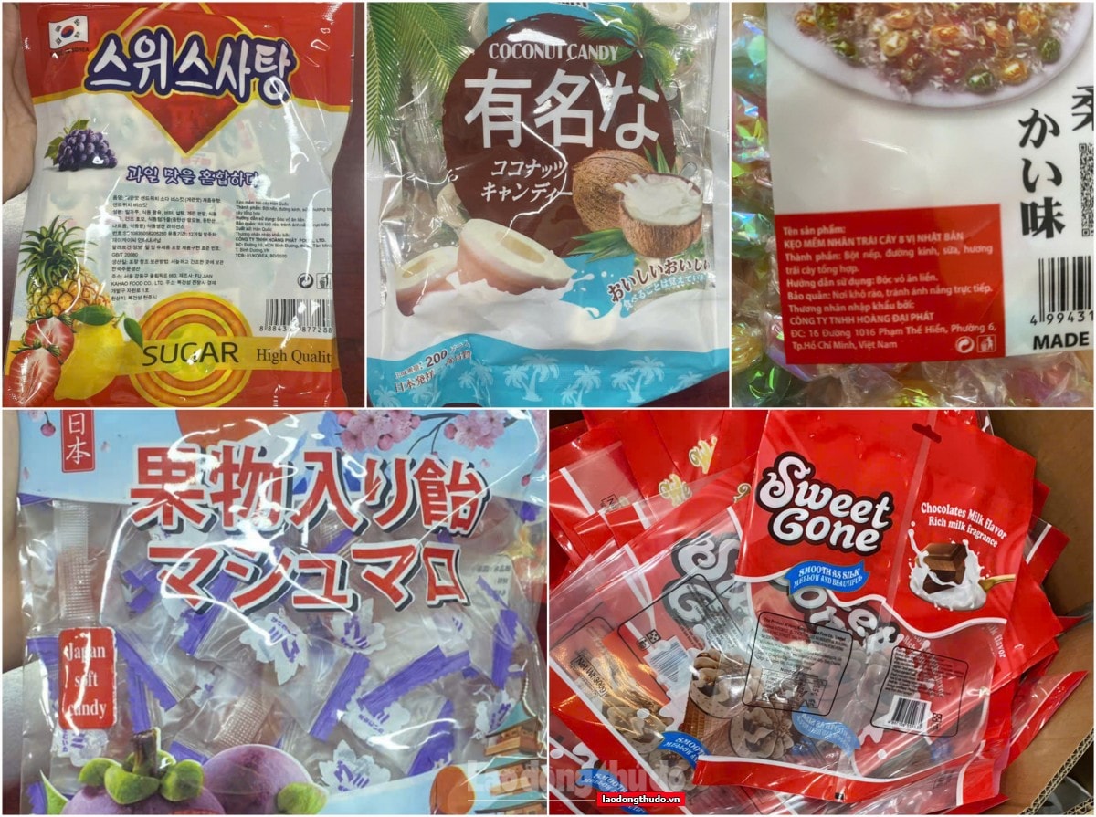 SỐC: Khoảng 6 tấn kẹo giả Nhật, Hàn cho trẻ em bị phát hiện tại Hà Nội