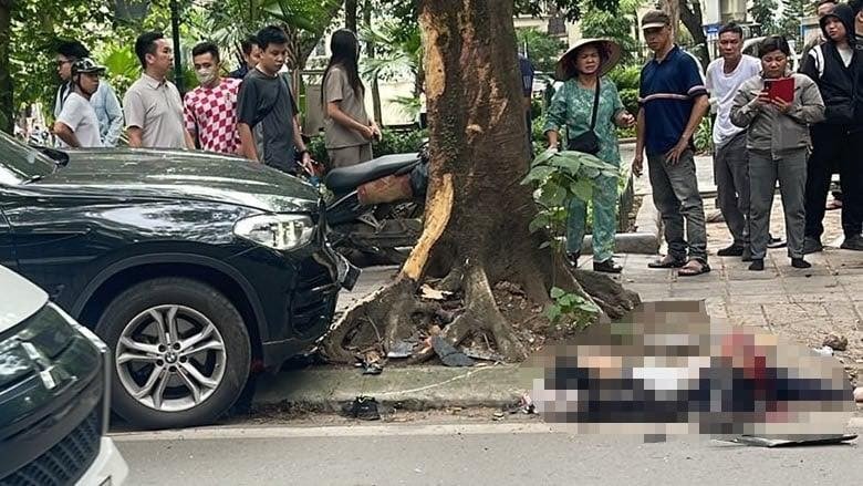 Hà Nội: Xe BMW đâm trực diện xe máy, bé gái đứt rời chân trên đường Nguyễn Huy Tự