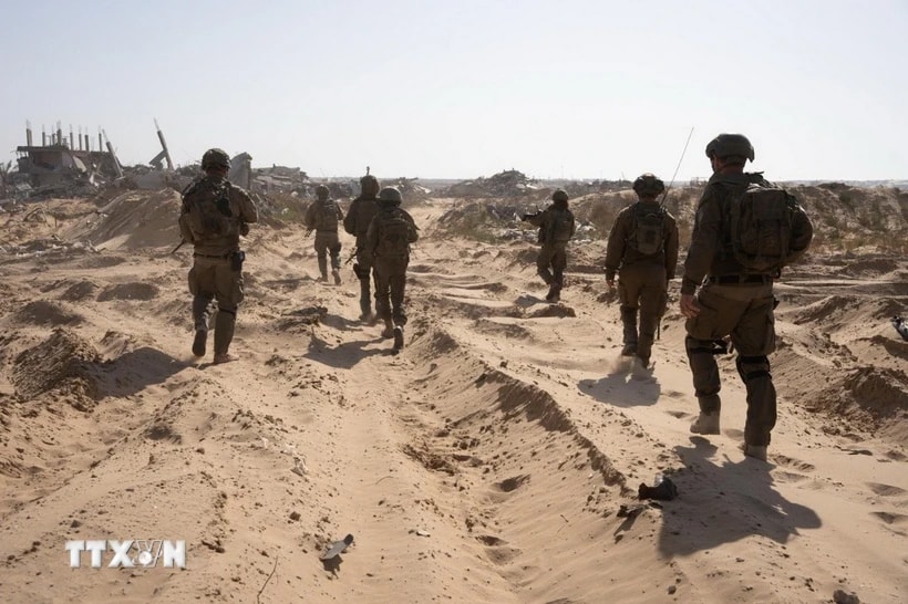 Binh sỹ Israel tiến hành chiến dịch quân sự tại Dải Gaza ngày 21/5/2025. (Ảnh: THX/TTXVN)