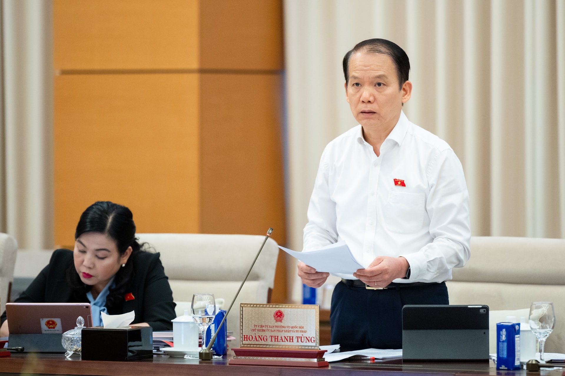 Chủ nhiệm Ủy ban Pháp luật và Tư pháp của Quốc hội Hoàng Thanh Tùng. Ảnh: Duy Linh