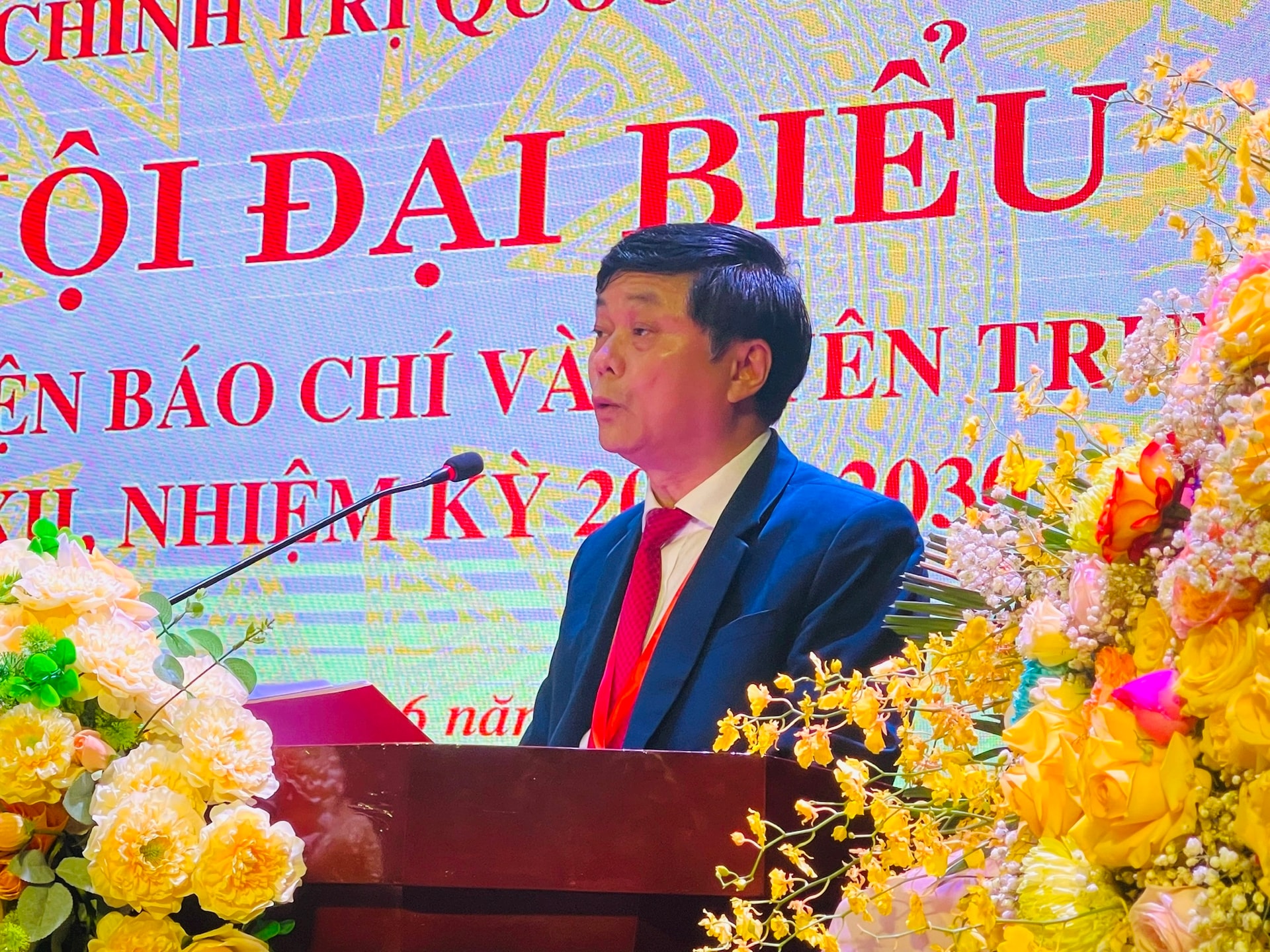 PGS.TS Phạm Minh Sơn phát biểu tại Đại hội. Ảnh: Hương Ly 