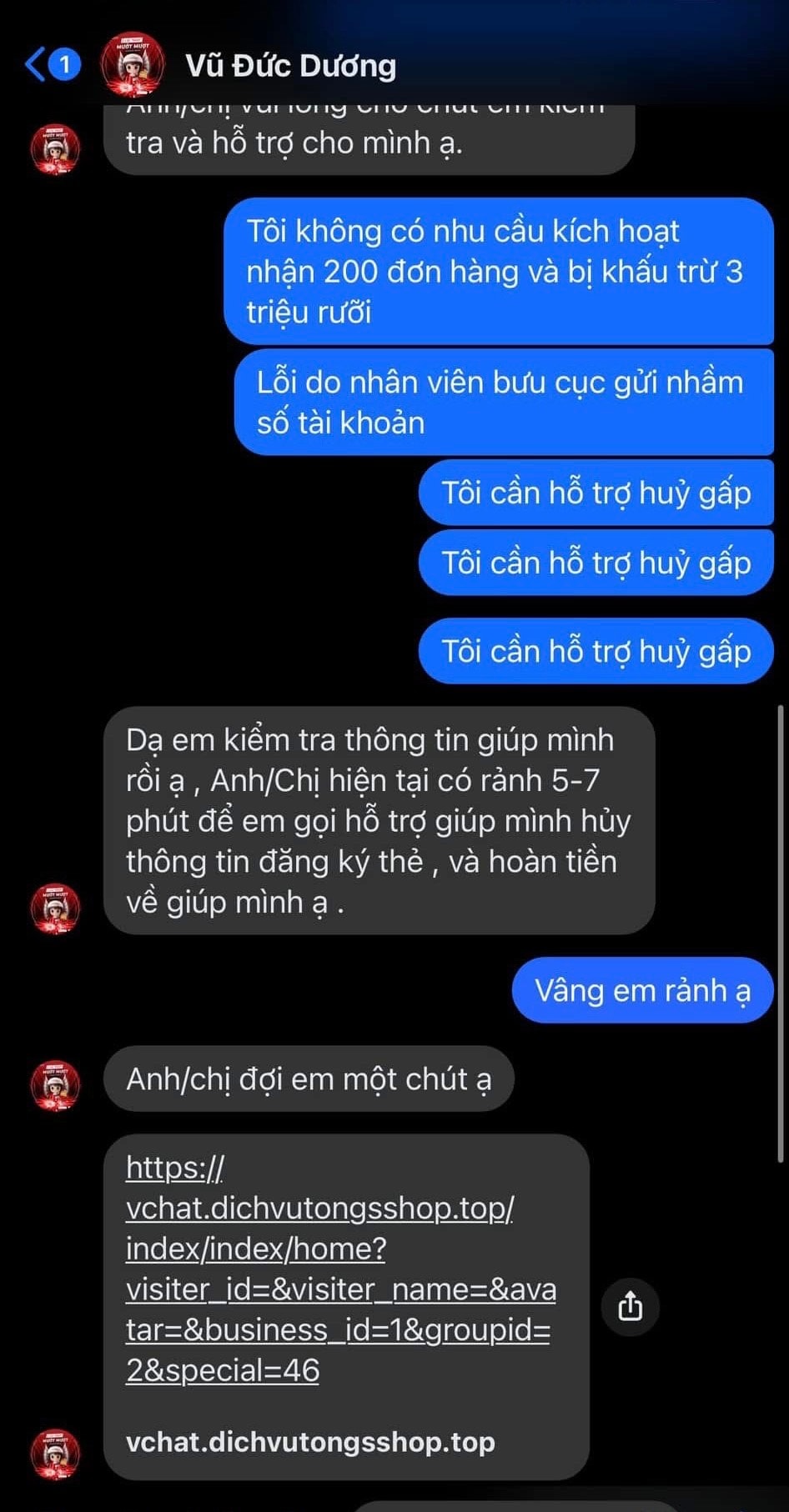 Một thí sinh sau đó đã 