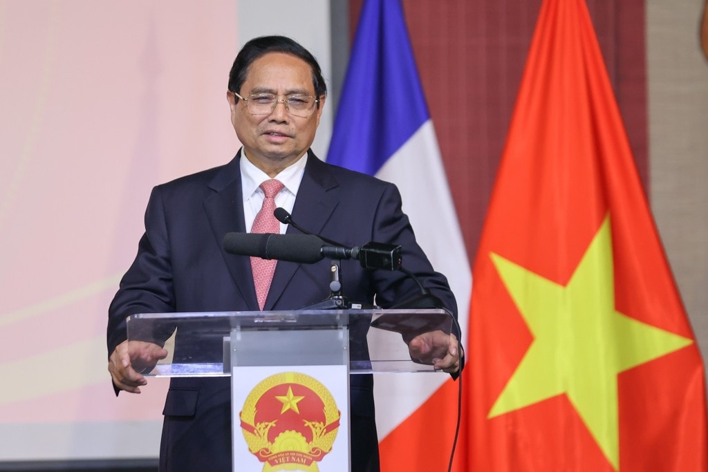 Thủ tướng Phạm Minh Chính: Cộng đồng người Việt Nam tại Pháp có truyền thống vô cùng đáng tự hào - Ảnh: VGP/Nhật Bắc