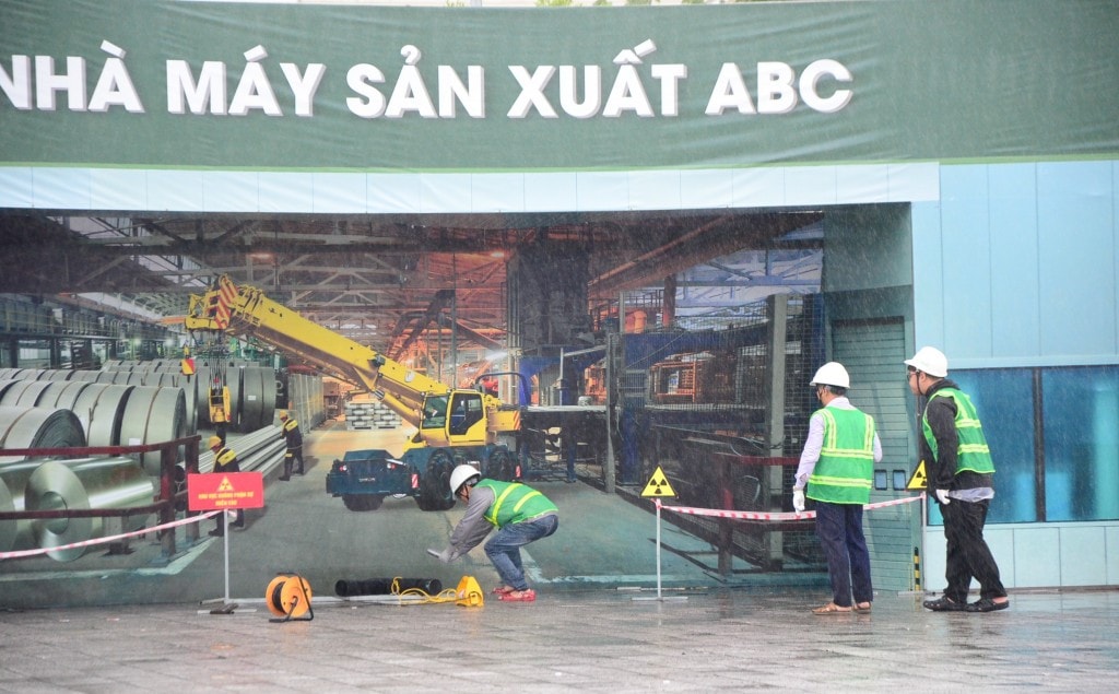 Địa điểm giả định Công ty ABC thuộc khu công nghiệp X có hoạt động chụp ảnh phóng xạ công nghiệp (Ảnh Đ.Minh)