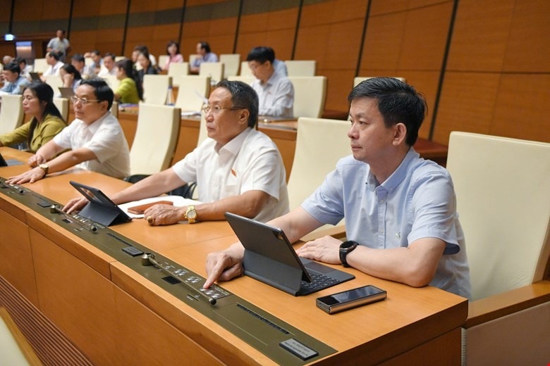 Đại biểu Quốc hội biểu quyết thông qua Luật Quản lý và đầu tư vốn nhà nước tại doanh nghiệp. Ảnh: Quochoi.vn