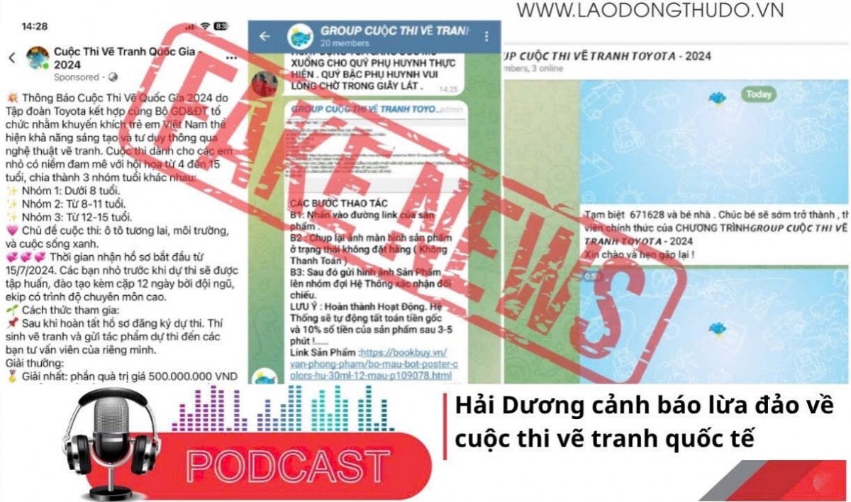 Điểm những tin nổi bật sáng ngày 14/6/2025: Hải Dương cảnh báo lừa đảo cuộc thi vẽ tranh quốc tế