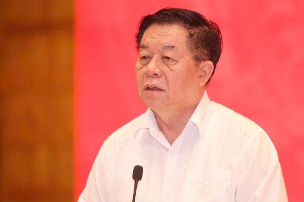 Ủy viên Bộ Chính trị, Trưởng ban Tuyên giáo và Dân vận Trung ương Nguyễn Trọng Nghĩa phát biểu tại buổi gặp mặt