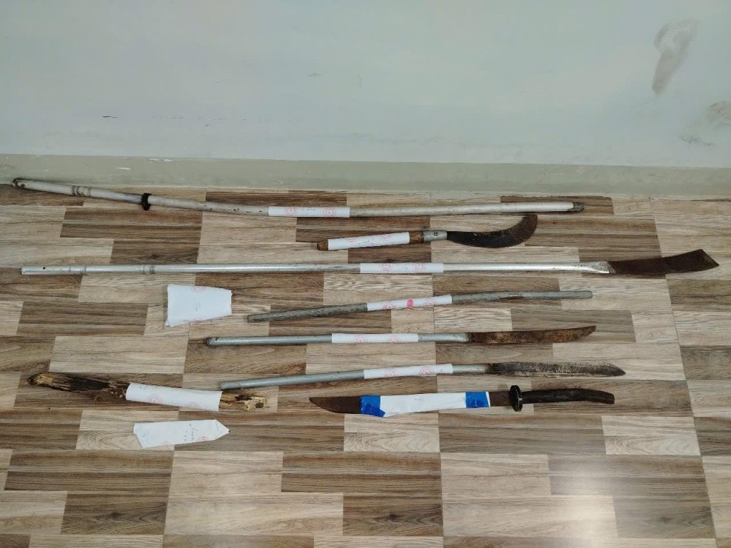 Hung khí của các đối tượng sử dụng bị lực lượng chức năng thu giữ (Ảnh: Công an Phú Yên) Hung khí của các đối tượng sử dụng bị lực lượng chức năng thu giữ (Ảnh: Công an Phú Yên)
