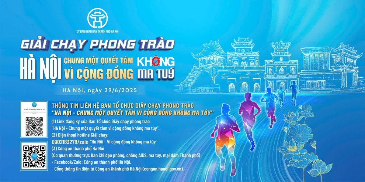 Khoảng 2.000 người tham gia giải chạy Hà Nội - Chung một quyết tâm vì cộng đồng không ma túy